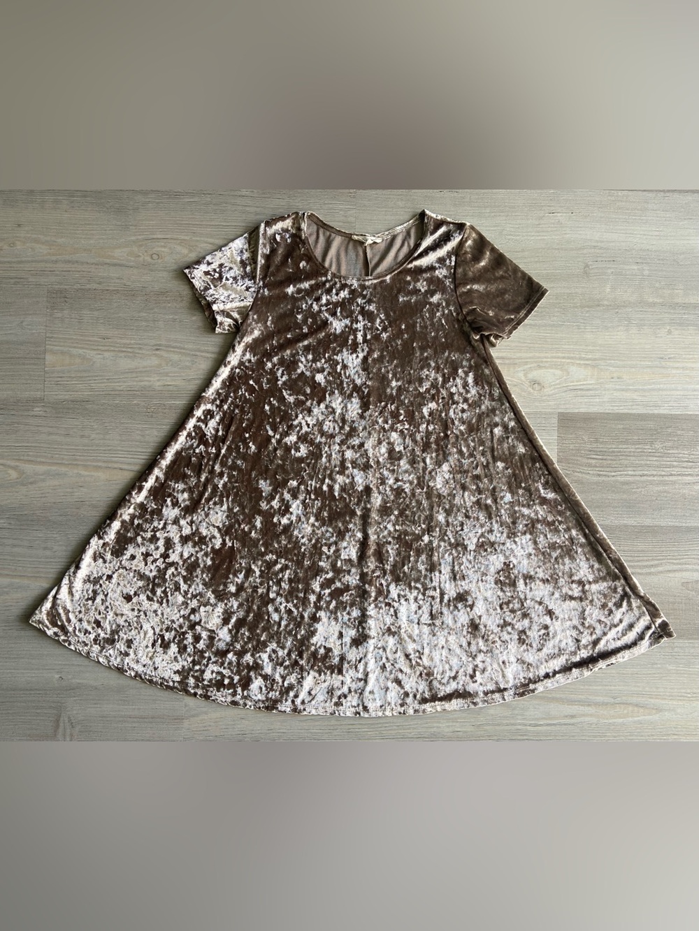 Rolla Coster Crushed Velvet Babydoll T-Shirt Dress Size S